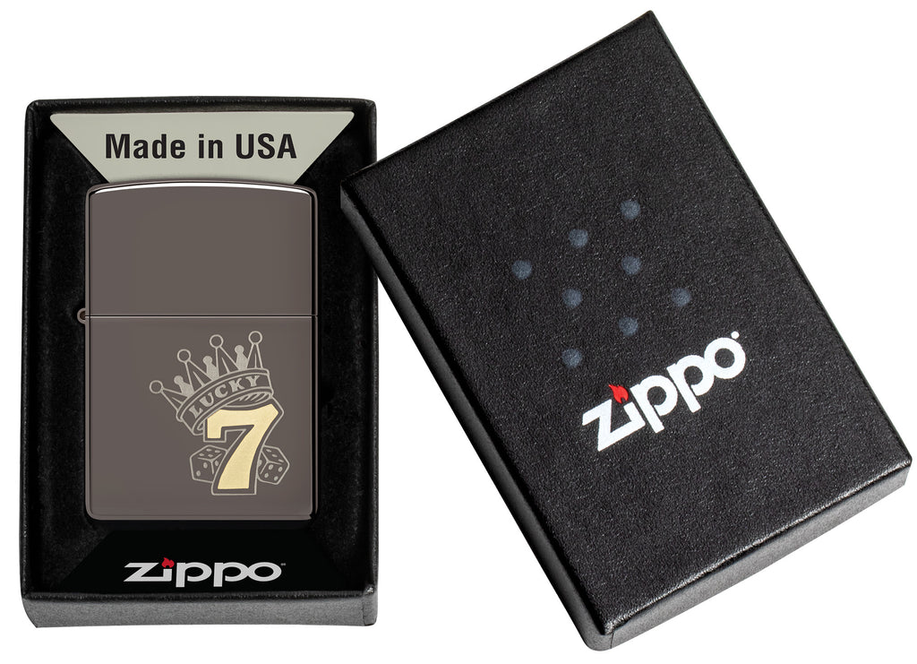 Zippo Lucky 7, Black Ice Lighter #48913