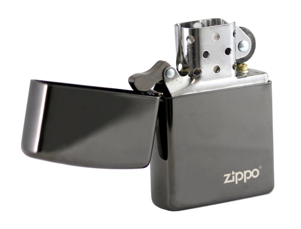 Zippo Classic High Polish Black with Logo, Lighter #24756ZL