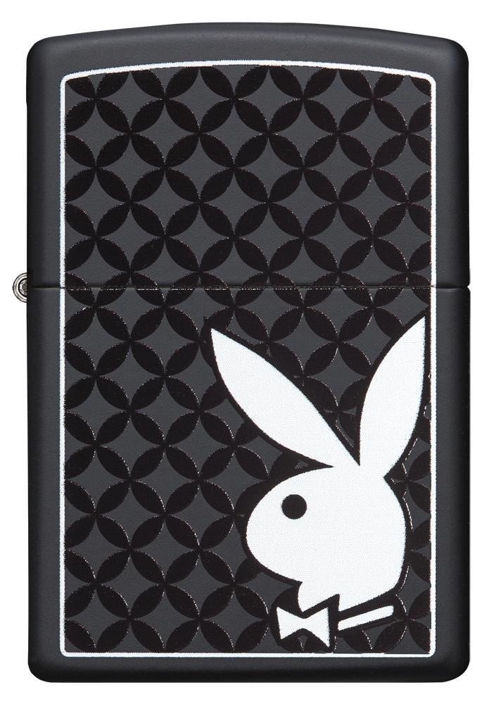 Zippo Playboy Bunny Logo, Black Matte Lighter #29578