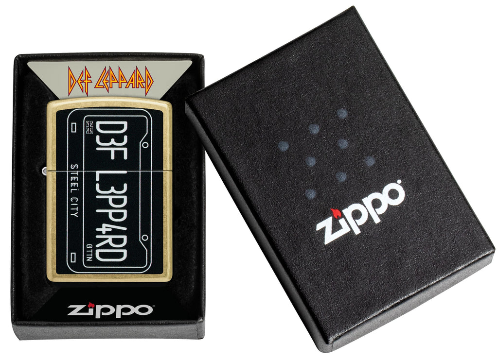 Zippo Def Leppard Steel City, Street Brass Lighter #47223