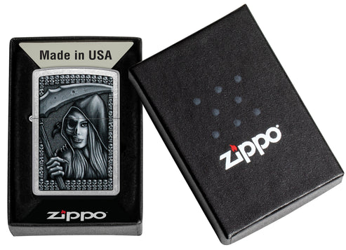 Zippo Grim Beauty, Street Chrome Lighter #46151