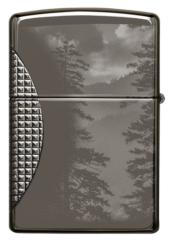 Zippo Armor Wolf Textured 360°, Black Ice Lighter #49353