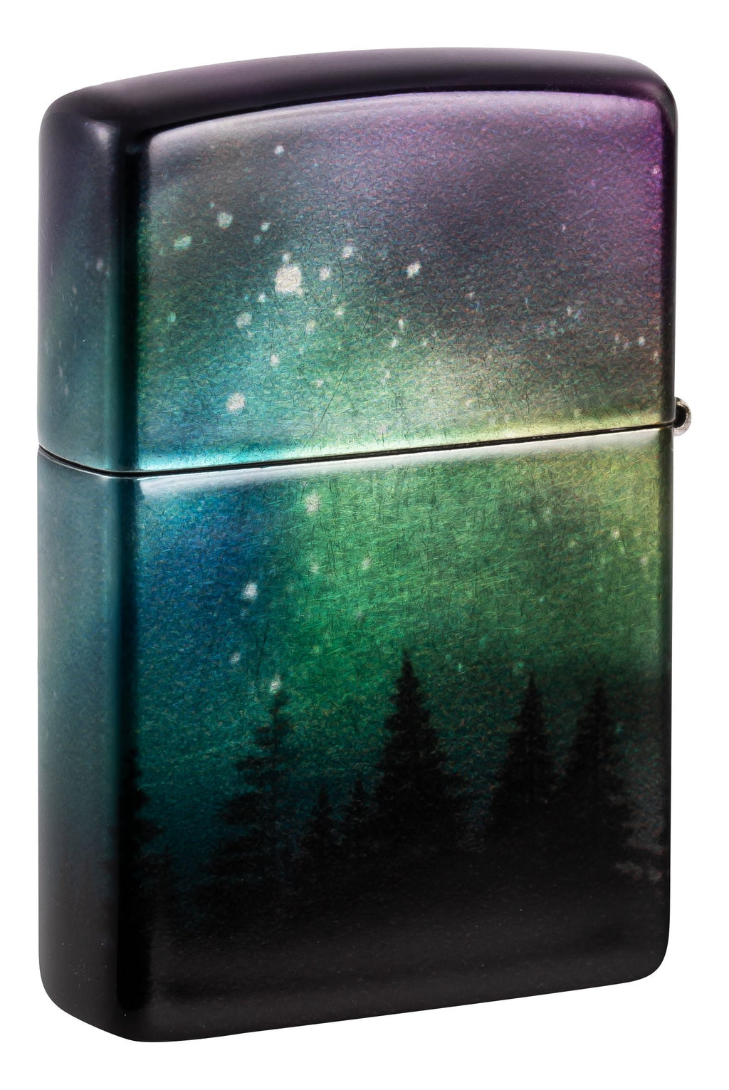 Zippo Aurora Borealis, 540° Tumbled Chrome Fusion Lighter #48771
