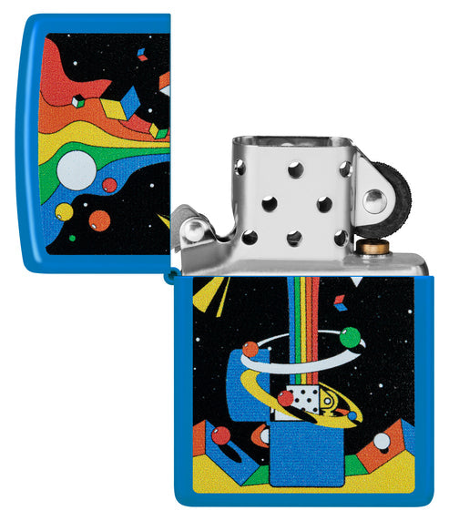 Zippo Cosmic Zippo Retro, Sky Blue Matte Lighter #46155