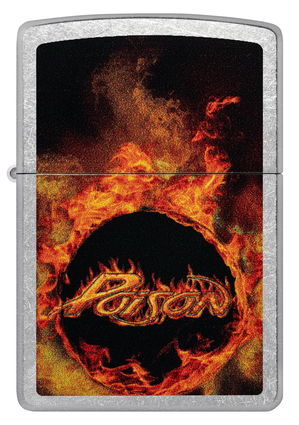 Zippo Poison Flaming Logo, Street Chrome Lighter #47230