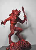 Krampus I Statue, Hand Painted Resin Sculpture, Red Finish | Mythical Creature Figurine | Unique Dark Christmas Demon, Gothic Folklore Decor