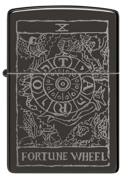 Zippo Wheel of Fortune, High Polish Black Lighter #46138