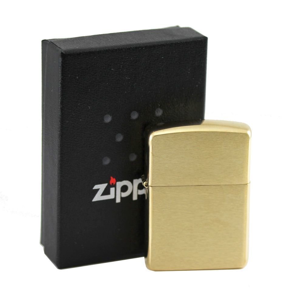 Zippo Armor Brushed Brass Lighter #168