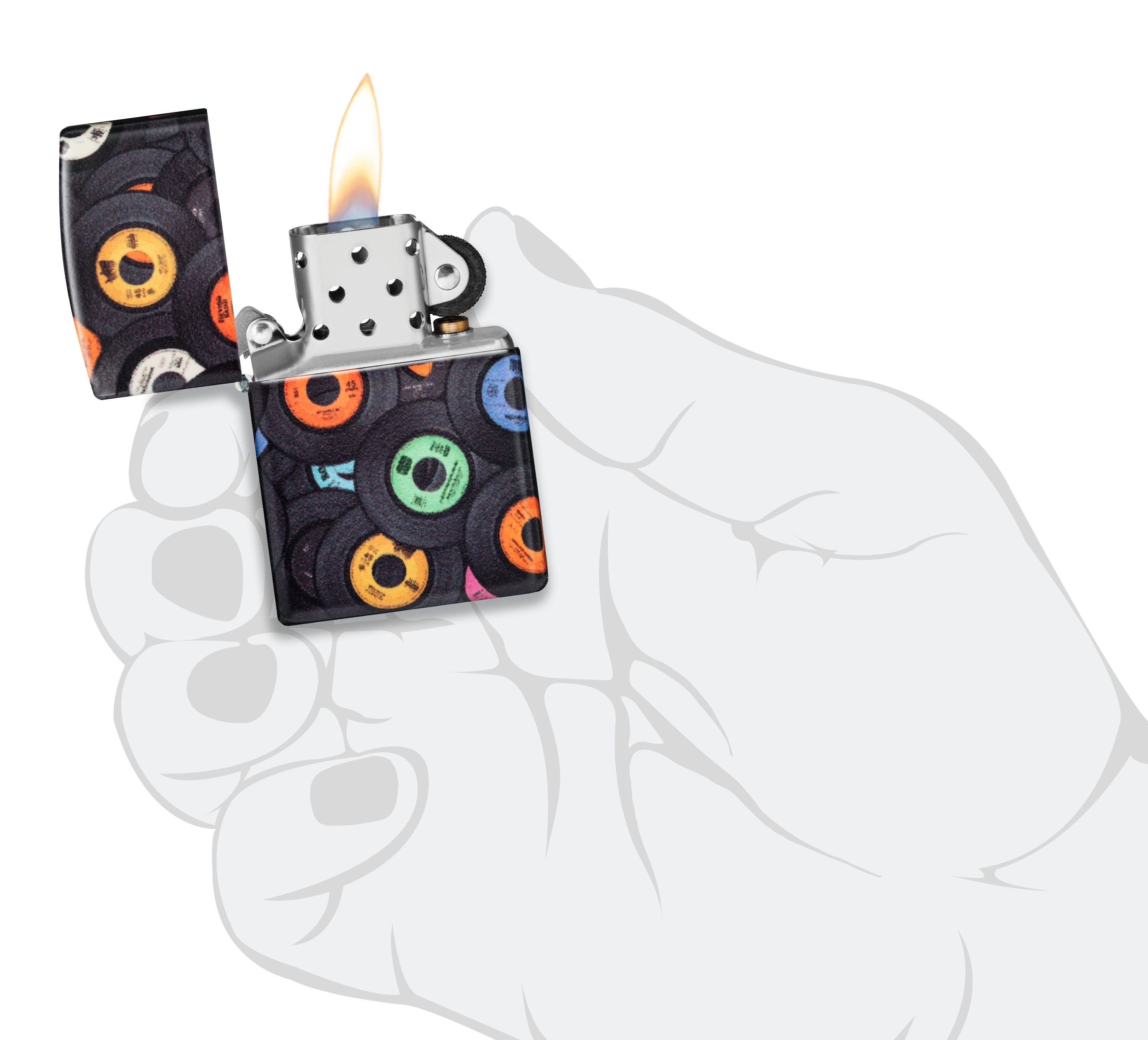 Zippo Vinyl Disc Nostalgia Matte, 540° Color Lighter #48770