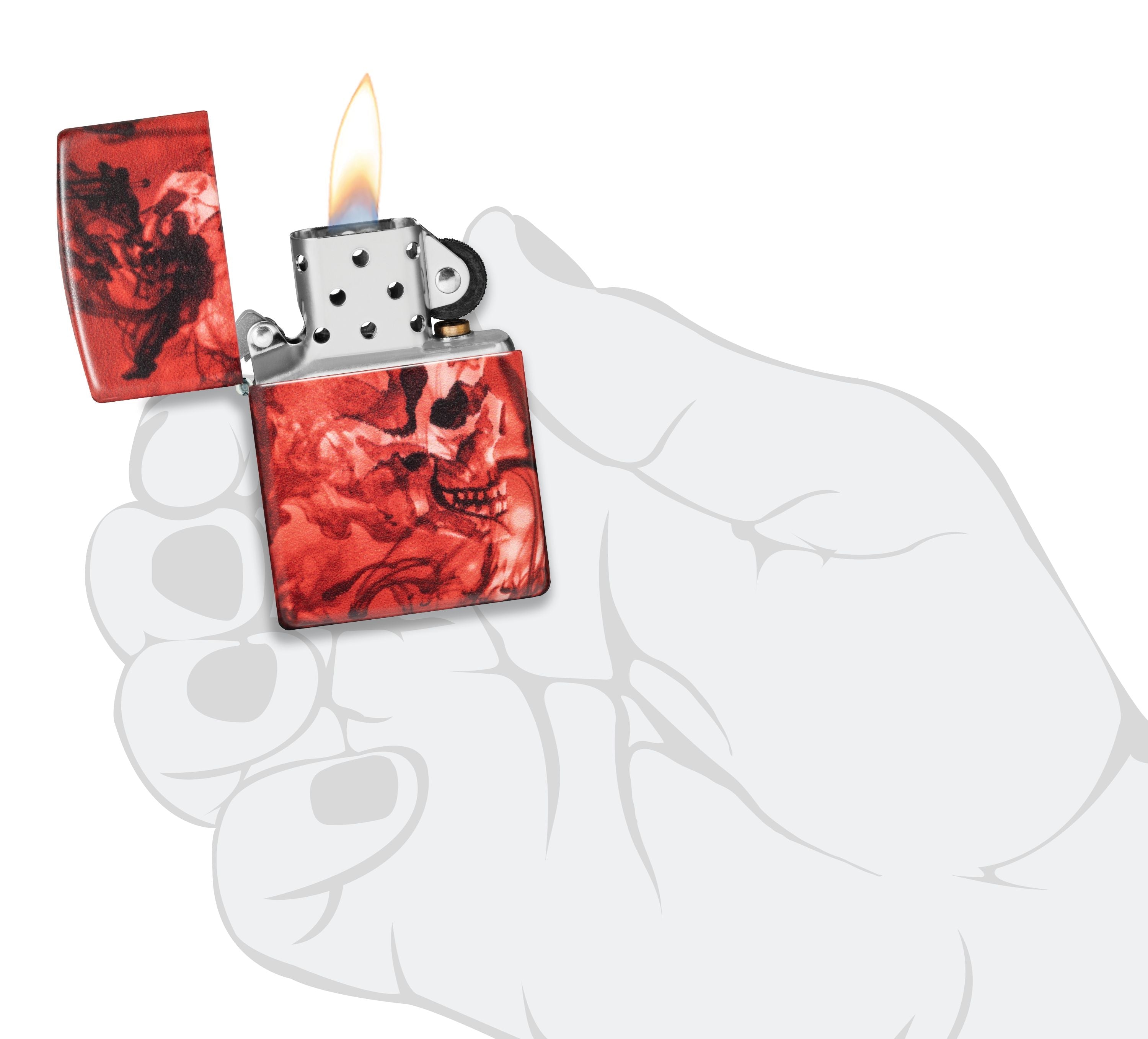 Zippo Horror Skull Matte, 540° Color Lighter #48772