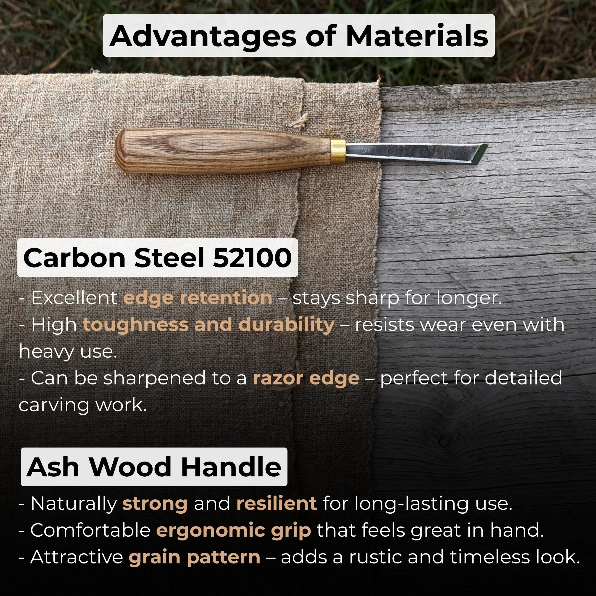 Angled Bevel Carving Chisel – 10 mm (0.39 inches)