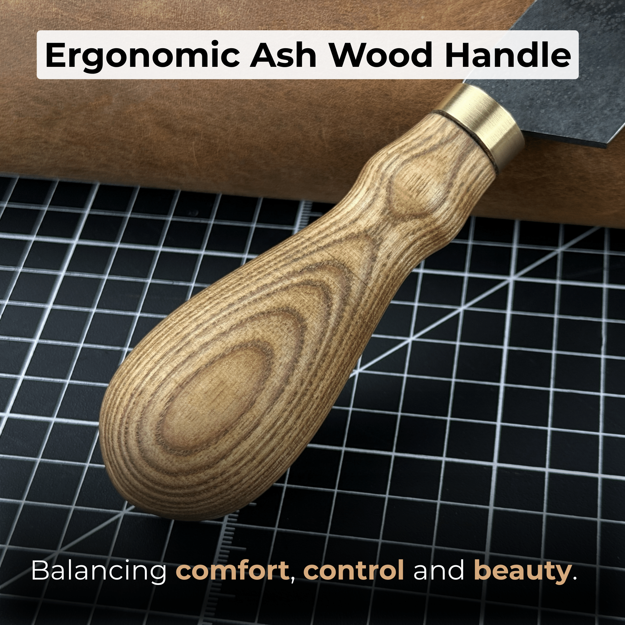 Angled Leather Skiving Knife, 3 cm (1.18 inches)