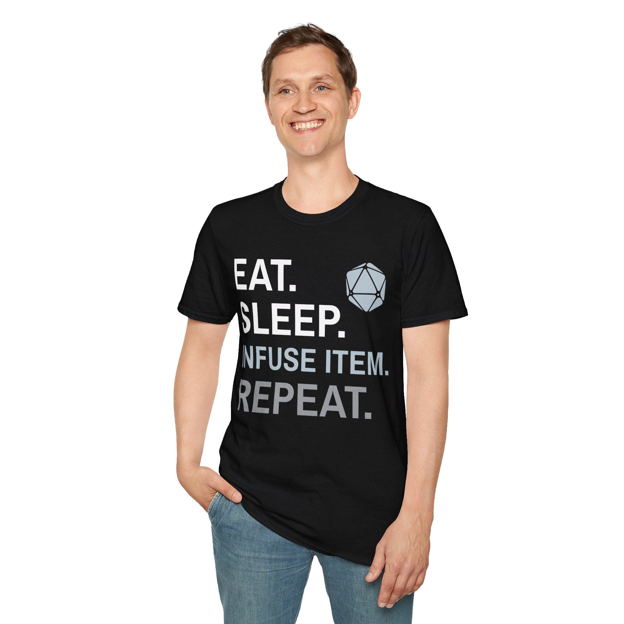 Artificer T-Shirt – 'Eat, Sleep, Infuse Item, Repeat'