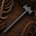 Asgard Titan Damascus Steel Hammer – Hand-Forged Collector Décor