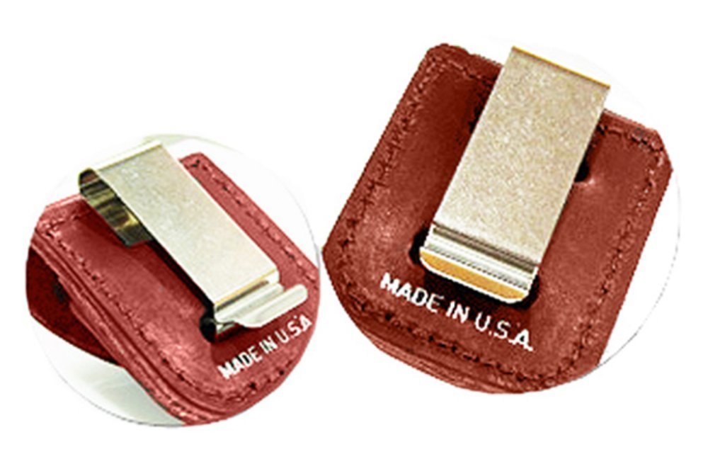 Zippo Metal Clip Leather Pouch For Zippo Pocket Lighters #LPCB