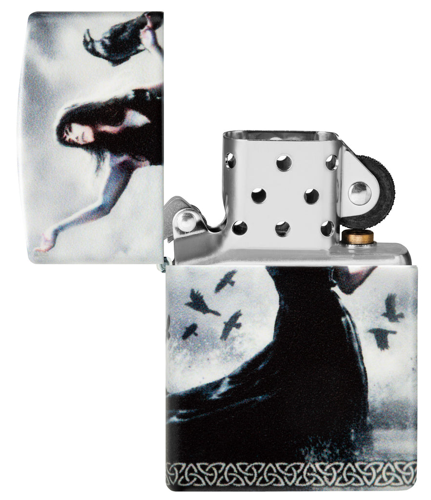 Zippo Mazzi Gothic Lady Ravens, 540° Color Lighter #48969