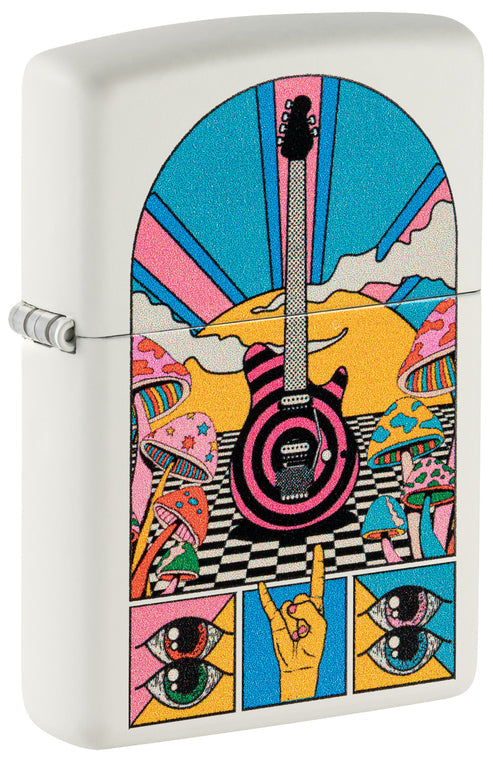 Zippo Retro Music Funky, White Matte Lighter #46167