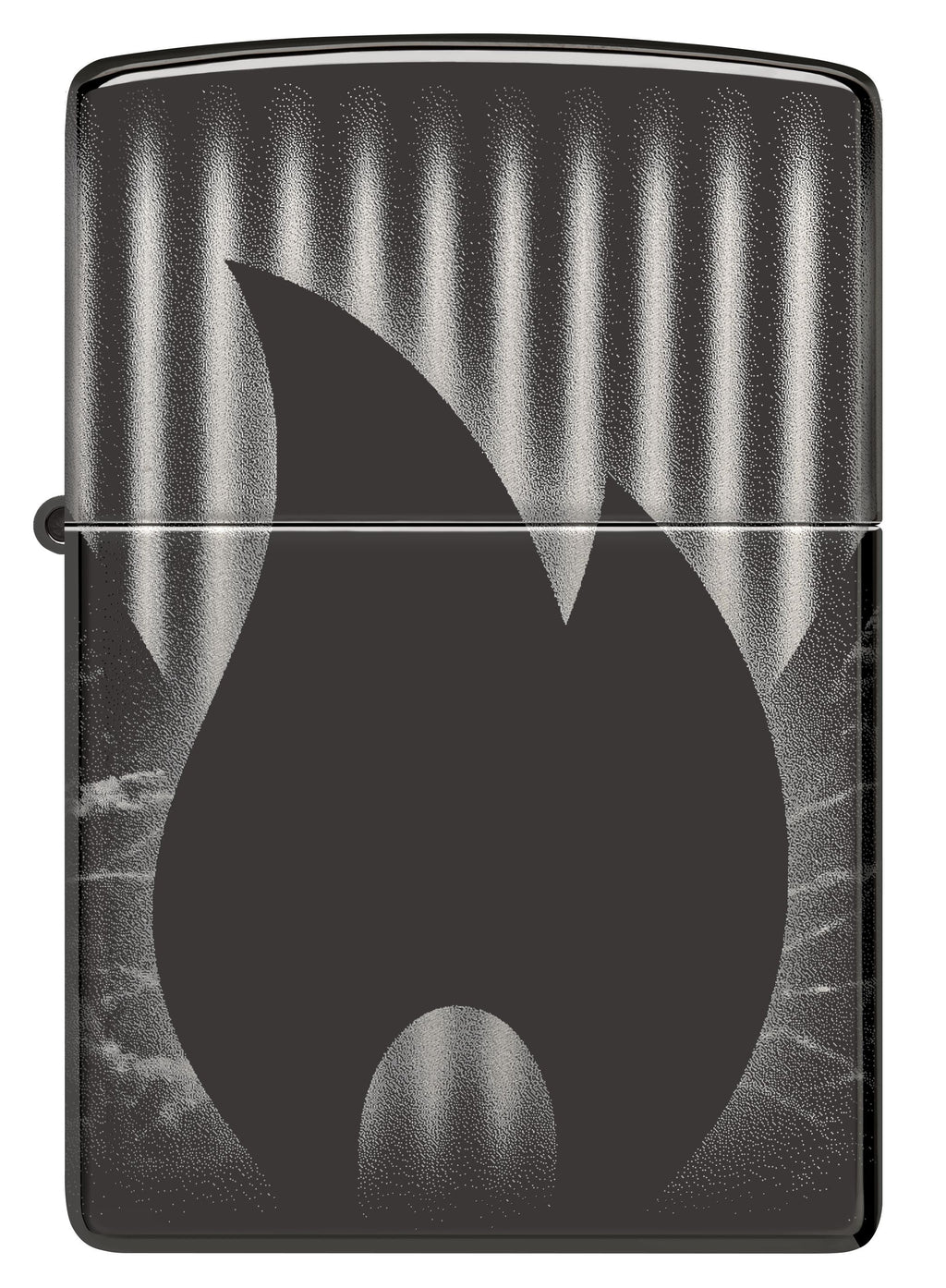 Zippo Flame Logo Photo Image 360°, High Polish Black Lighter #48738