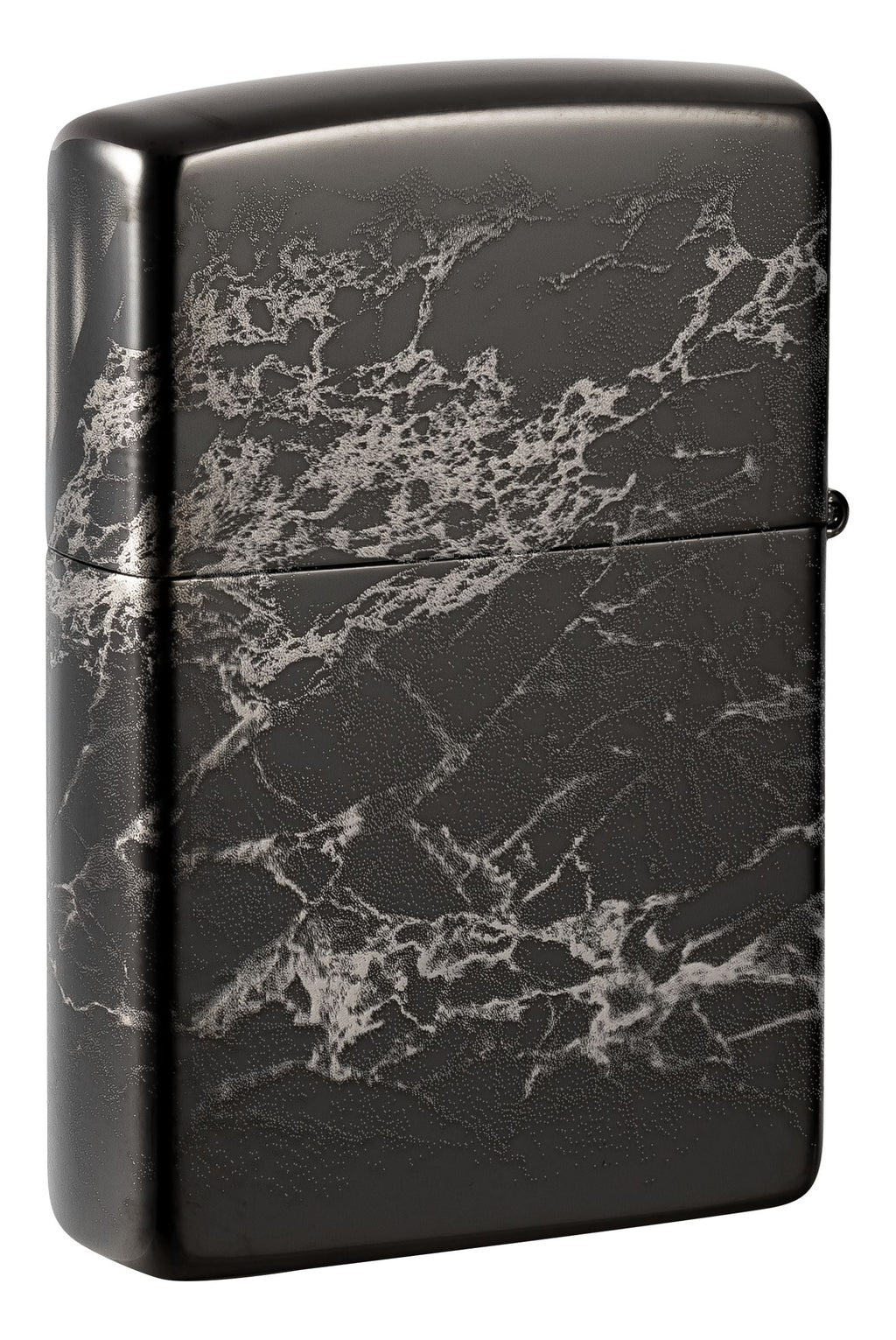 Zippo Flame Logo Photo Image 360°, High Polish Black Lighter #48738