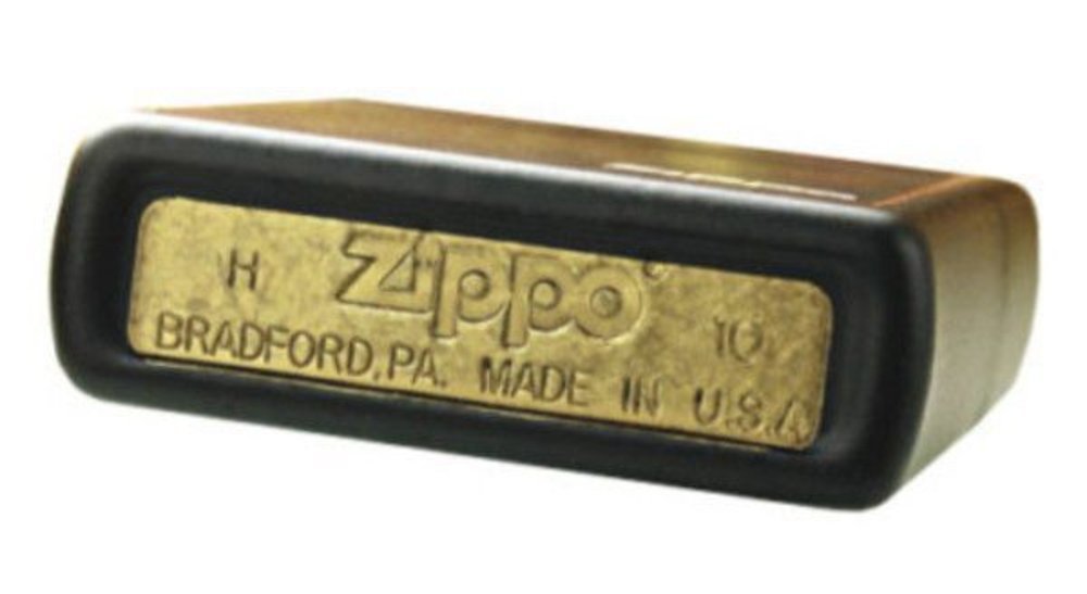 Zippo Red Border, Black Matte Lighter #218ZB