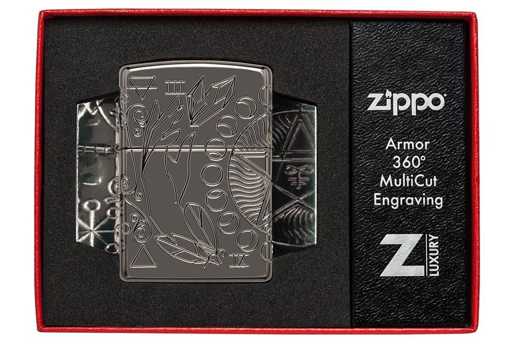 Zippo Armor 360° MultiCut Wicca, Black Ice Lighter #49689