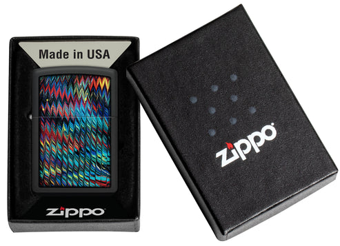 Zippo Paint Pour, Black Matte Lighter #46169
