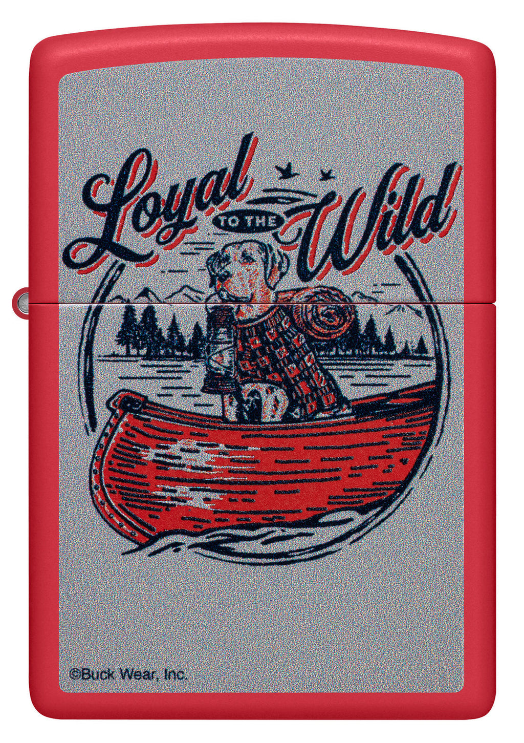 Zippo Buck Wear "Loyal to the Wild", Red Matte Lighter #46591