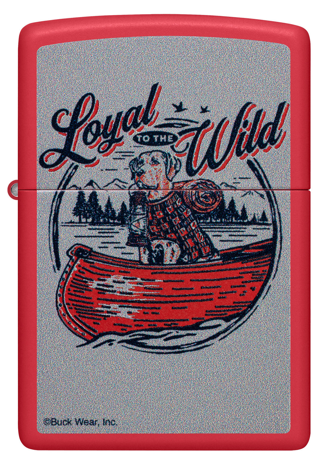 Zippo Buck Wear "Loyal to the Wild", Red Matte Lighter #46591