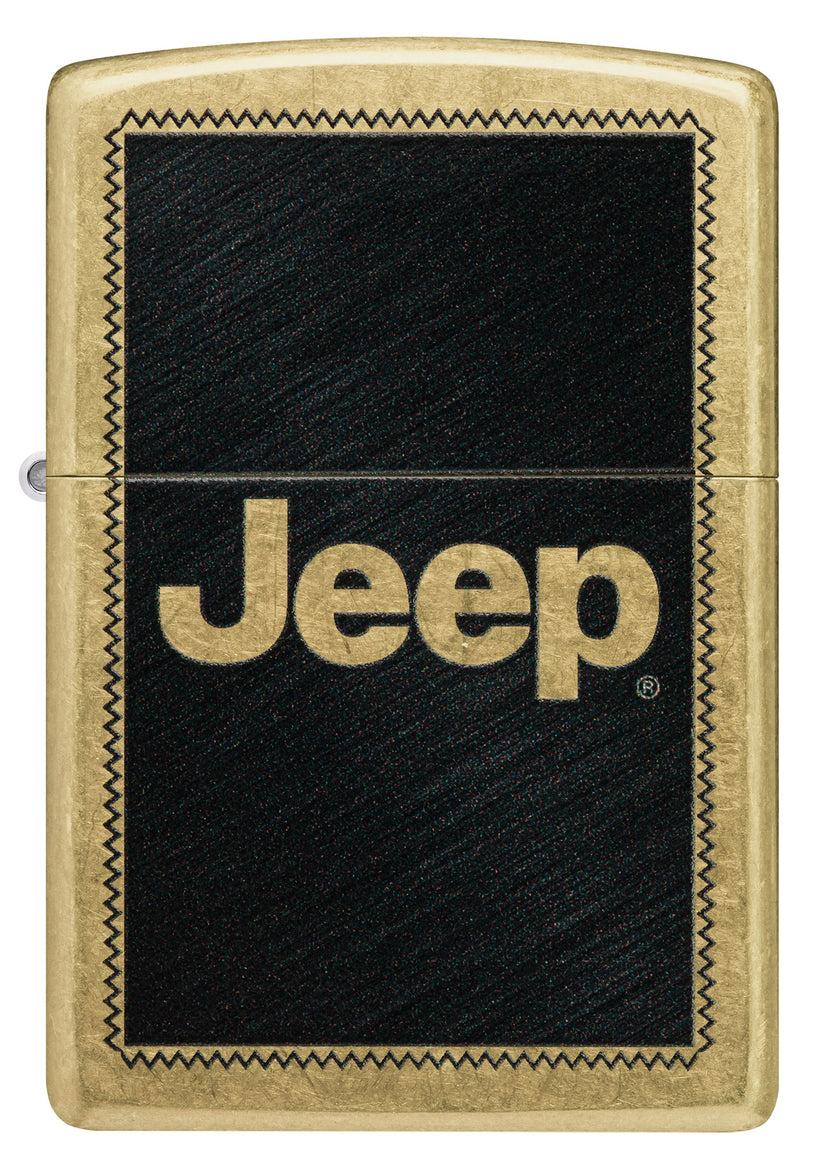 Zippo Jeep Stamp, Street Brass Lighter #46225