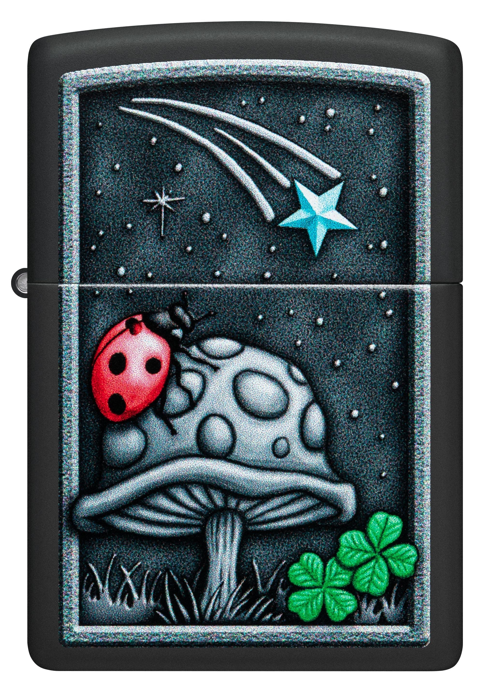 Zippo Luck and Fortune, Black Matte Lighter #48724