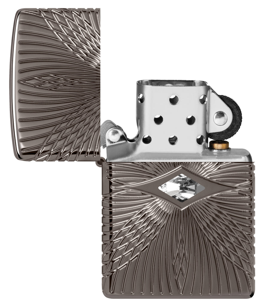 Zippo Armor Pattern MultiCut, Black Ice Lighter #49291