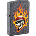 Zippo Rietveld Flaming Skull, Iron Stone Lighter #46933