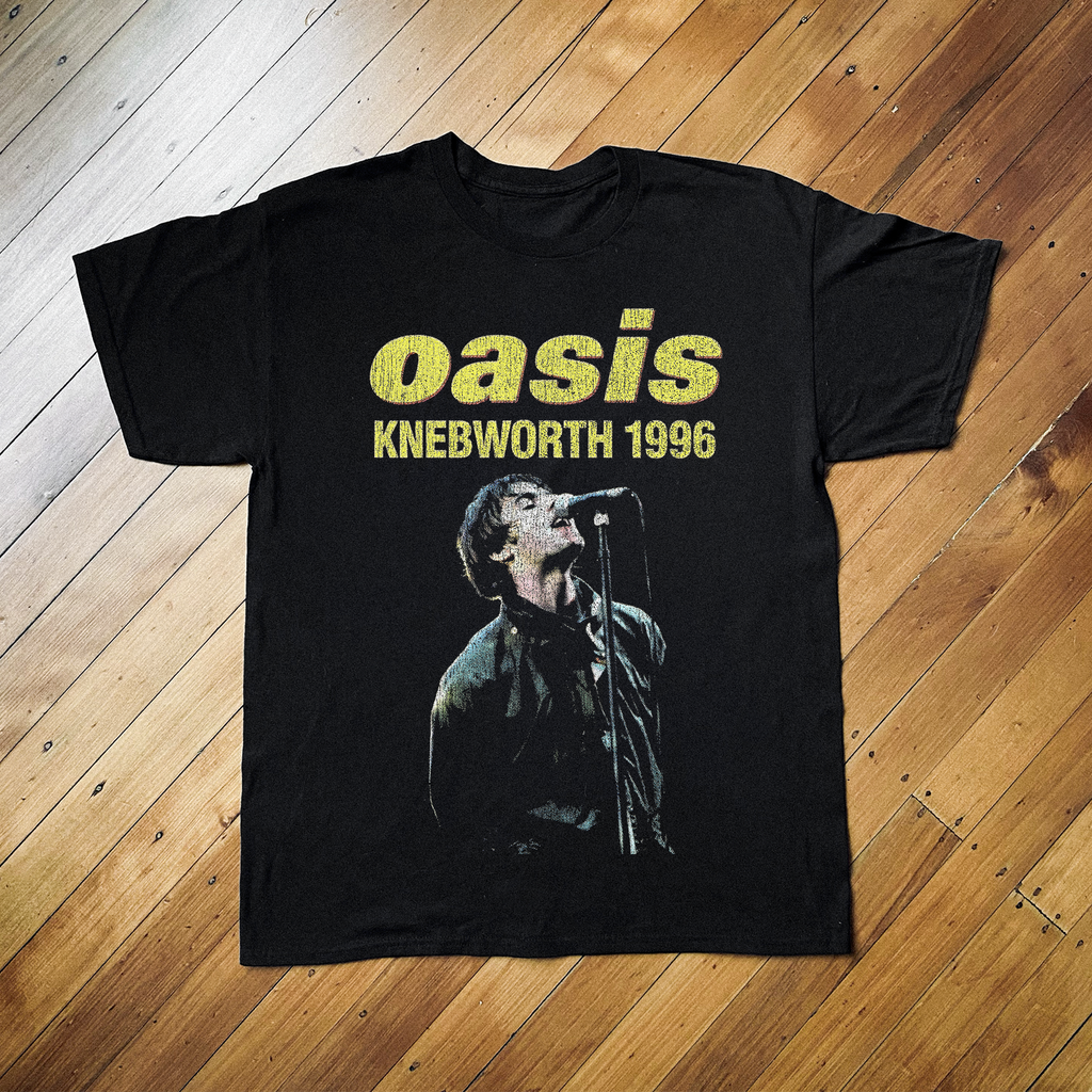 96 Oasis Live From Knebworth Black T-Shirt