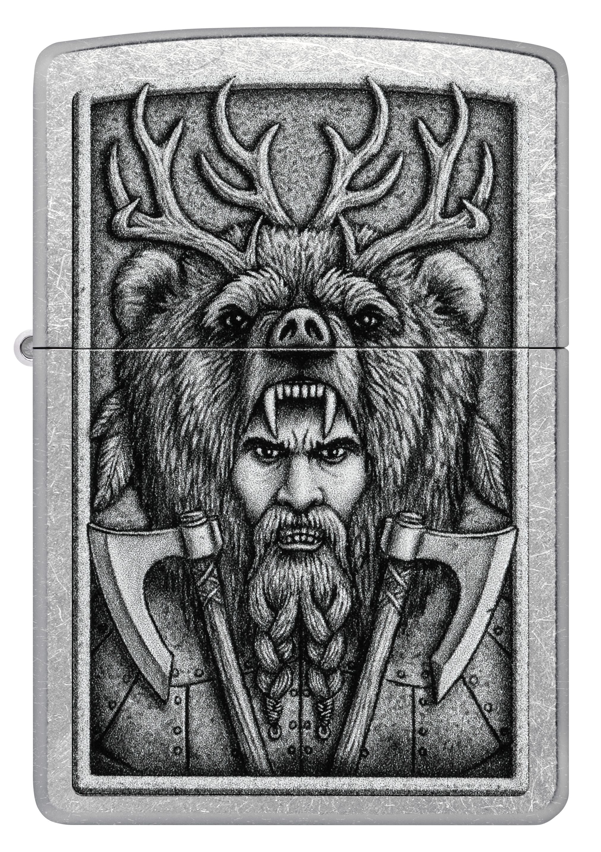 Zippo Viking Hunter, Street Chrome Lighter #48731