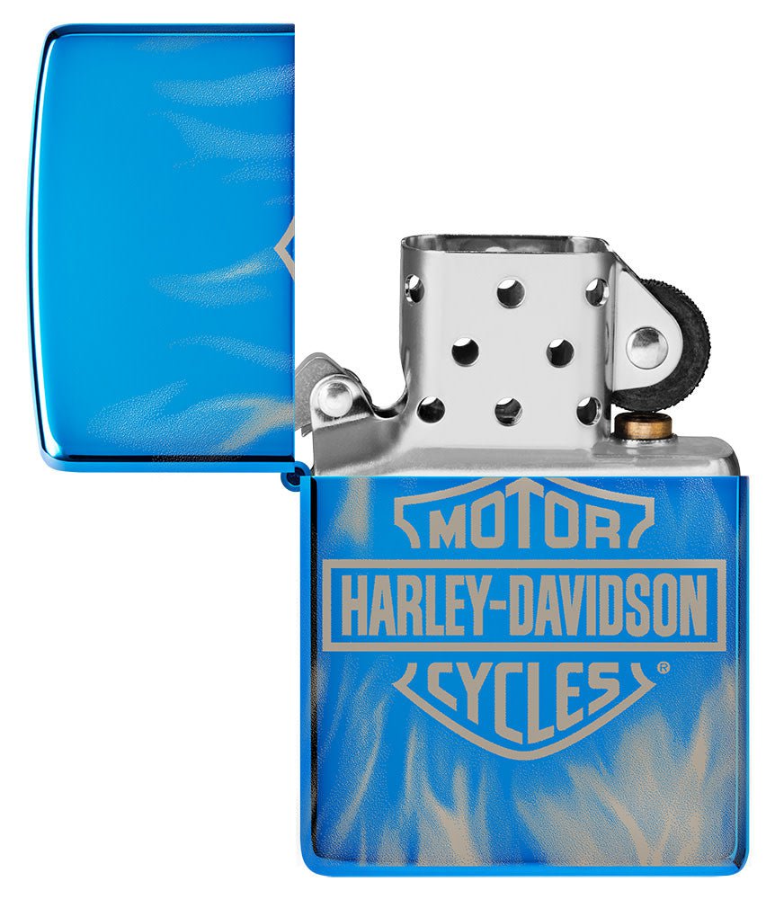 Zippo Harley-Davidson Motorcycles, High Polish Blue Lighter #49469