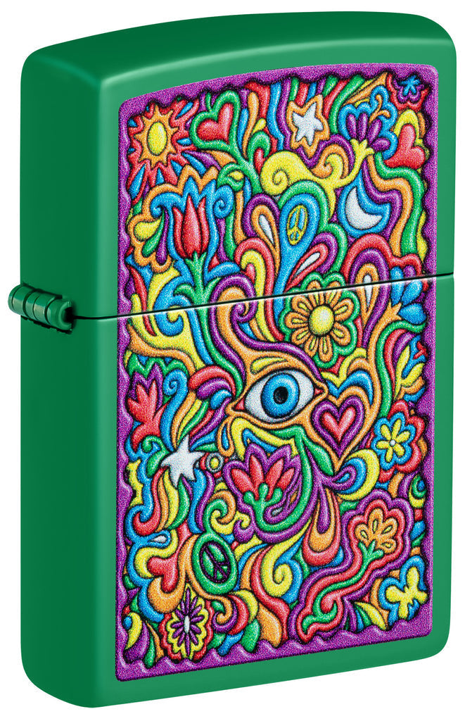 Zippo Trippy, Grass Green Matte Lighter #48957