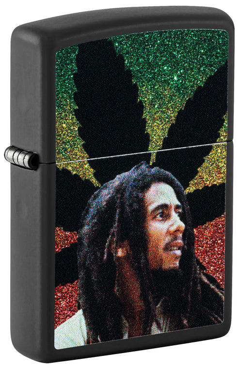 Zippo Bob Marley Cannabis, Black Matte Lighter #46741