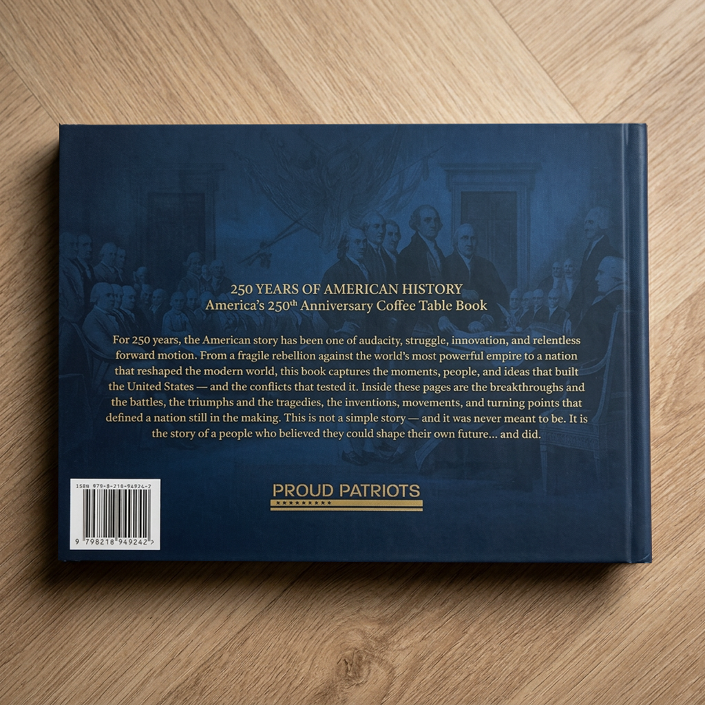 250 Years of American History: America's 250th Anniversary Coffee Table Book (200 Pages)