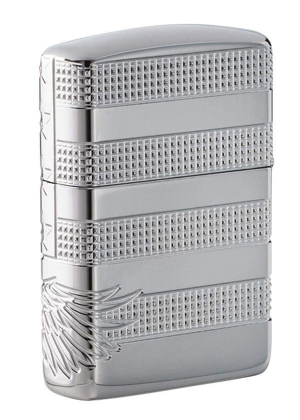Zippo Patriotic USA 360 Design, High Polish Chrome Lighter #49027