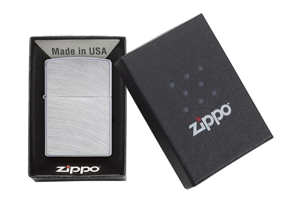 Zippo Chrome Arch, Brushed Chrome Lighter #24647