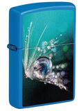 Zippo Water Droplet Macro Design, Blue Matte Lighter #48864