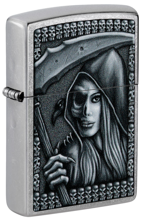 Zippo Grim Beauty, Street Chrome Lighter #46151