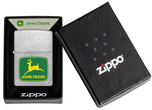 Zippo John Deere Leaping Deer, Street Chrome Lighter #46764