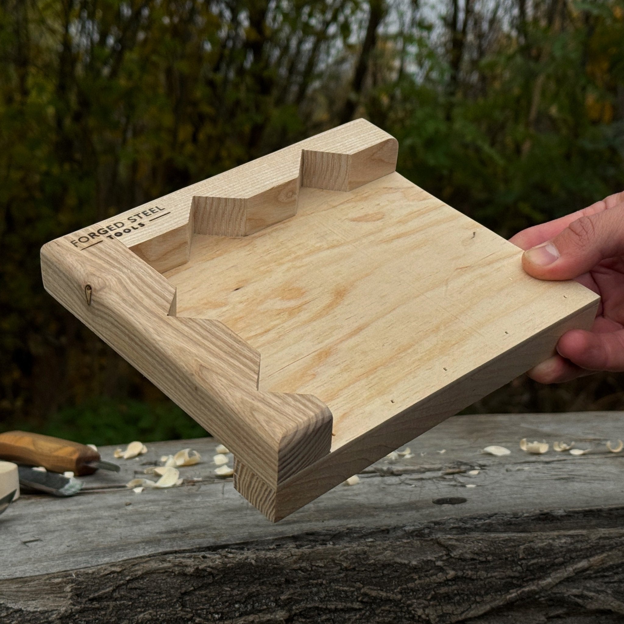 Bench Hook for Wood Carving and Chiseling – Handcrafted Wooden Work Support