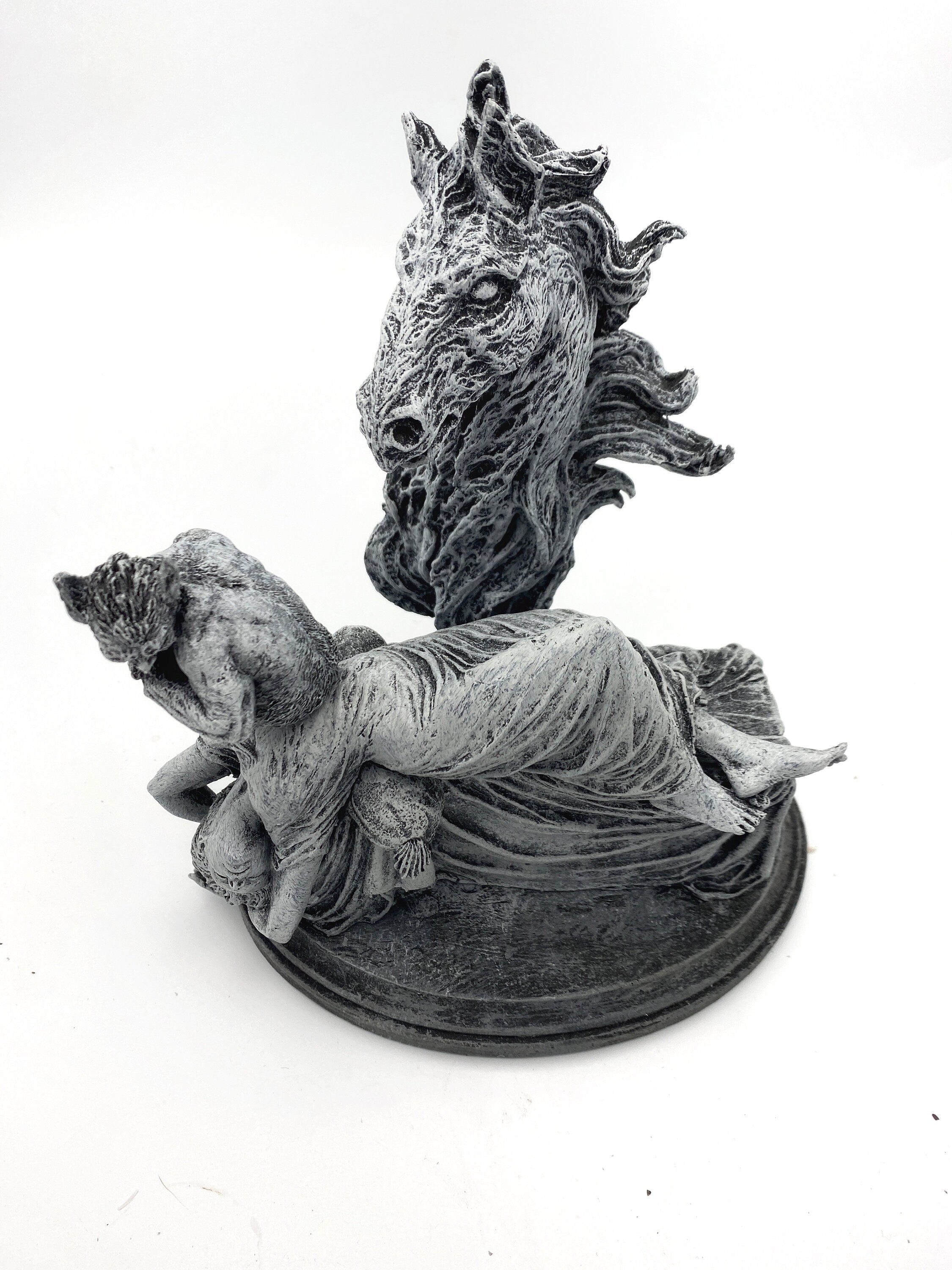Statue of Henry Fuseli's "The Nightmare”,  Hand Painted Resin Sculpture | Victorian Gothic Figurine | Gothic Decor Dark Fantasy Gift