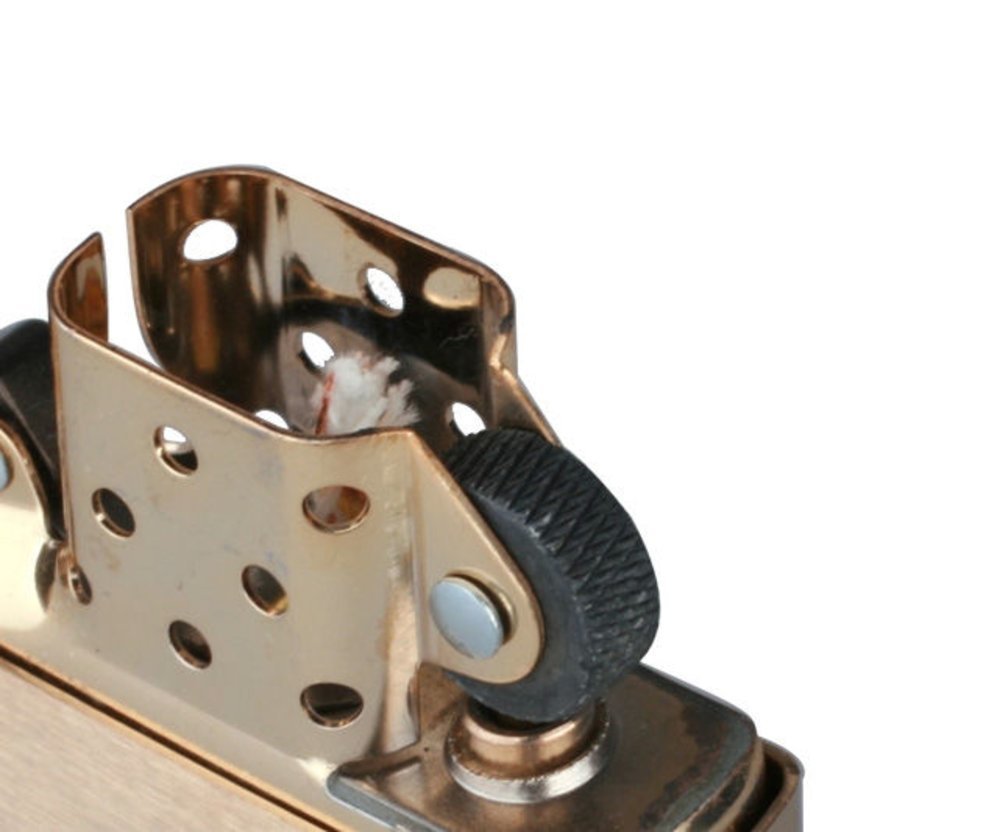 Zippo Brushed, Solid Brass Lighter #204B