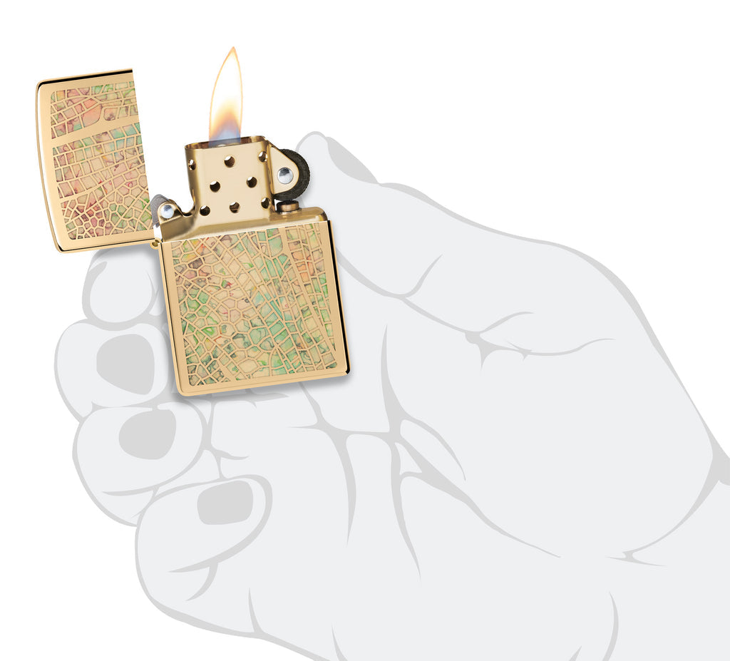 Zippo Dragonfly Wing, High Polish Brass Lighter #46006