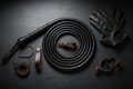 Genuine Cowhide Cow Whip – Coco Black Leather Bull Whip