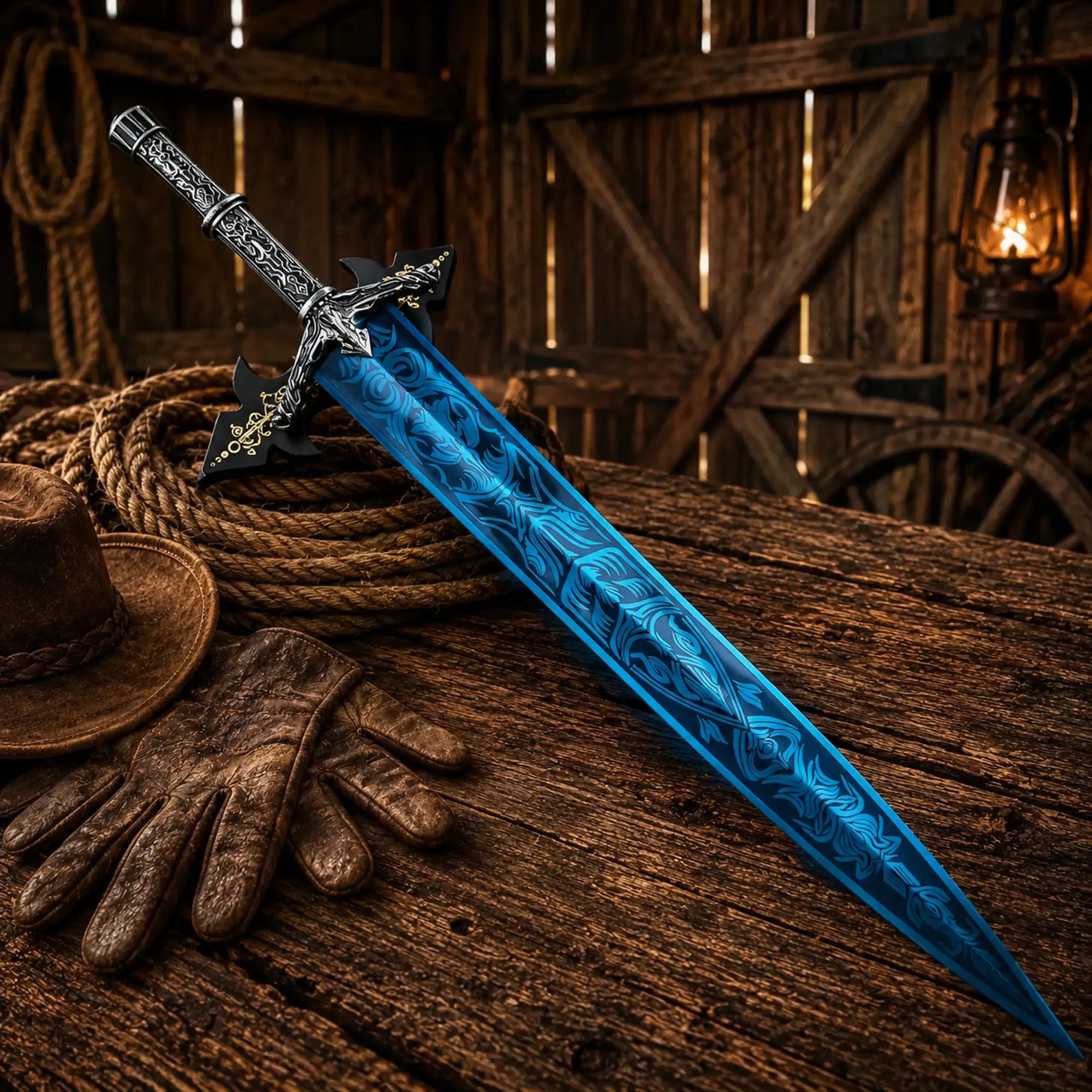 Moonlight Greatsword Sword – Full Metal Dark Moon Blade 39"
