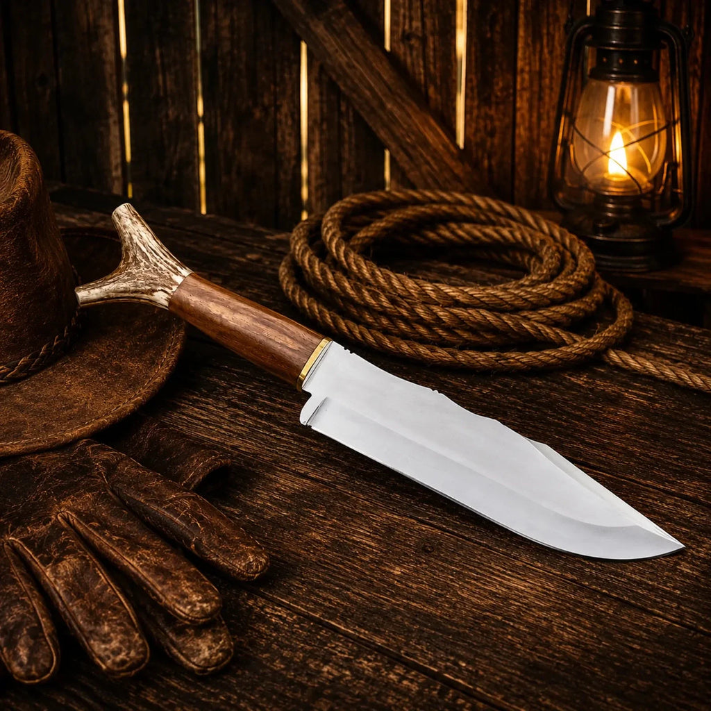 Bowie Knife Handmade | Frontier Inspired Antler Handle